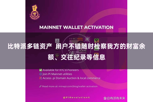 比特派多链资产  用户不错随时检察我方的财富余额、交往纪录等信息